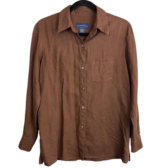 Charter Club 100% Linen Womens Button Down Size PS - Picture 1 of 6